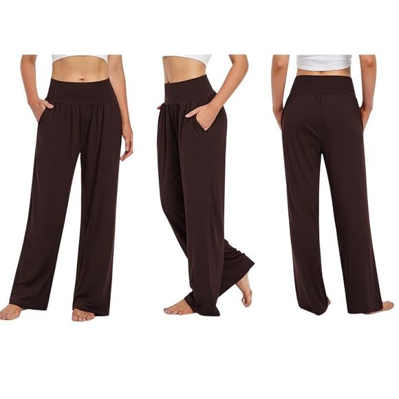 UEU Women's Cozy Comfy Lounge Pants with Pockets ~ side shirring ~ size Large - Picture 1 of 12